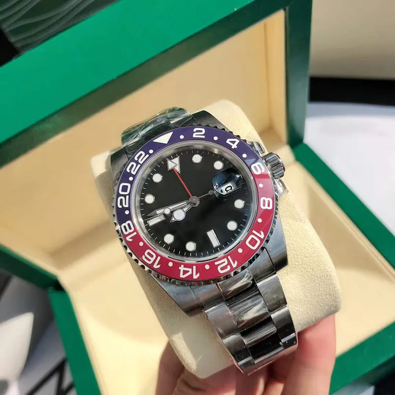 AAA Men's top brand series automatic mechanical watch 41 mm stainless steel red blue ceramic sapphire glass watch luxury 01