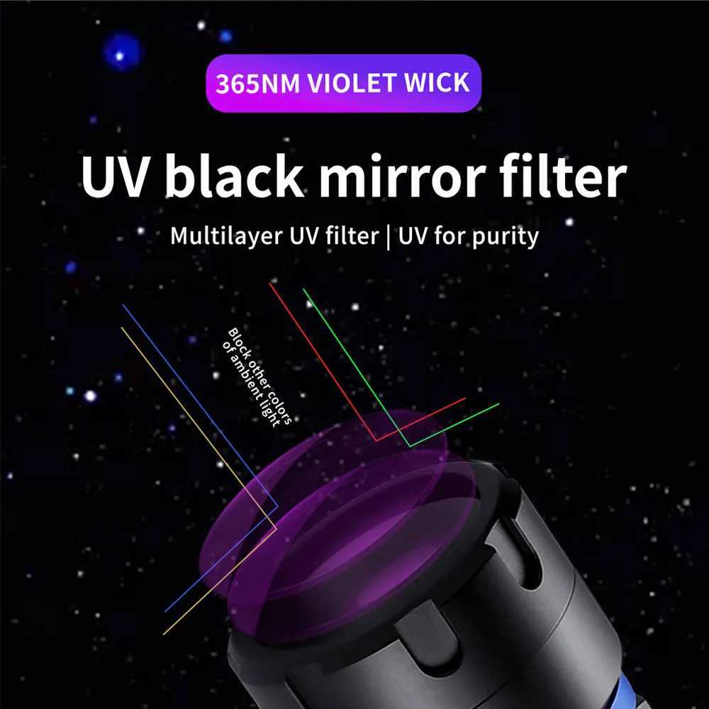 365nm UV Flashlight High Definition HIgh Power and Long Range Professional Grade Beam Best for Professional/Commercial M251117