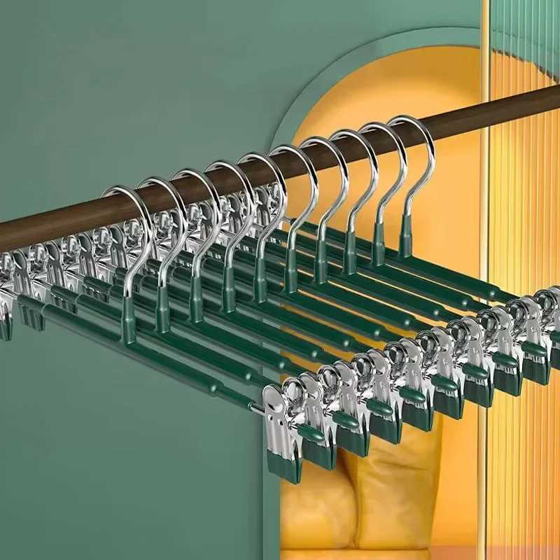 Pants Hangers with Clips Adjustable SkirtHangers for Women Non-Slip Trousers Hanger for Jeans Clothes Hangers for Pants C251117