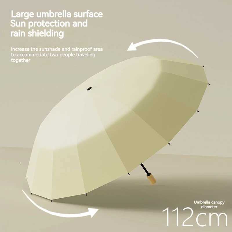 High Quty Bone Sturdy Large Folding Umbrella with Elegant Design for Both Weather and Rain Suitable for Daily Outdoor Travel C251117
