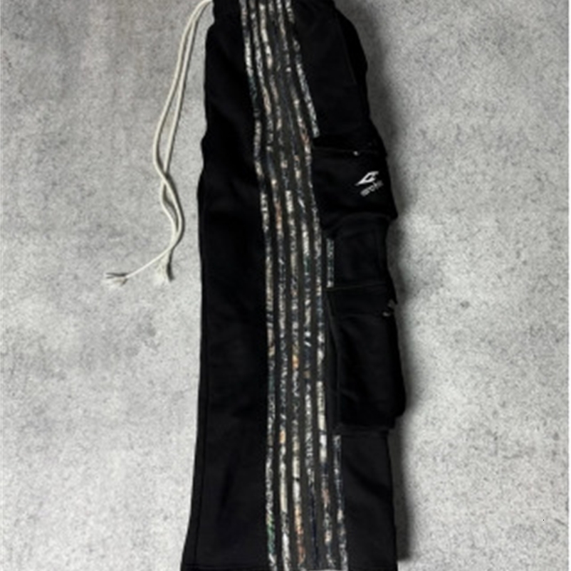 Classic all-in-one fashion casual contrast striped patchwork casual pants for men and women retro street straight leg sweatpants 250415