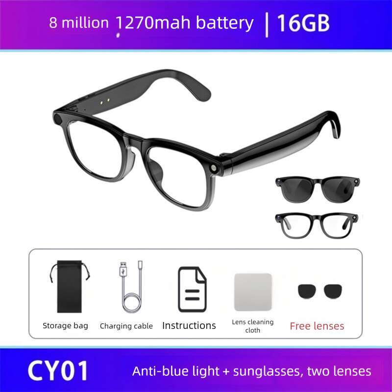 Famous brand designer Sunglasses AI HD camera takes photos, takes photos, makes phone calls, listens to music, new smart glasses