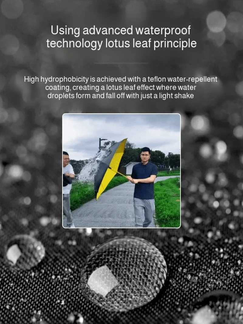 Rainproof and Windproof Umbrella Umbrella Automatically Enlarged Reinforced Sun Umbrella with Long Handle and Straight Pole C251117