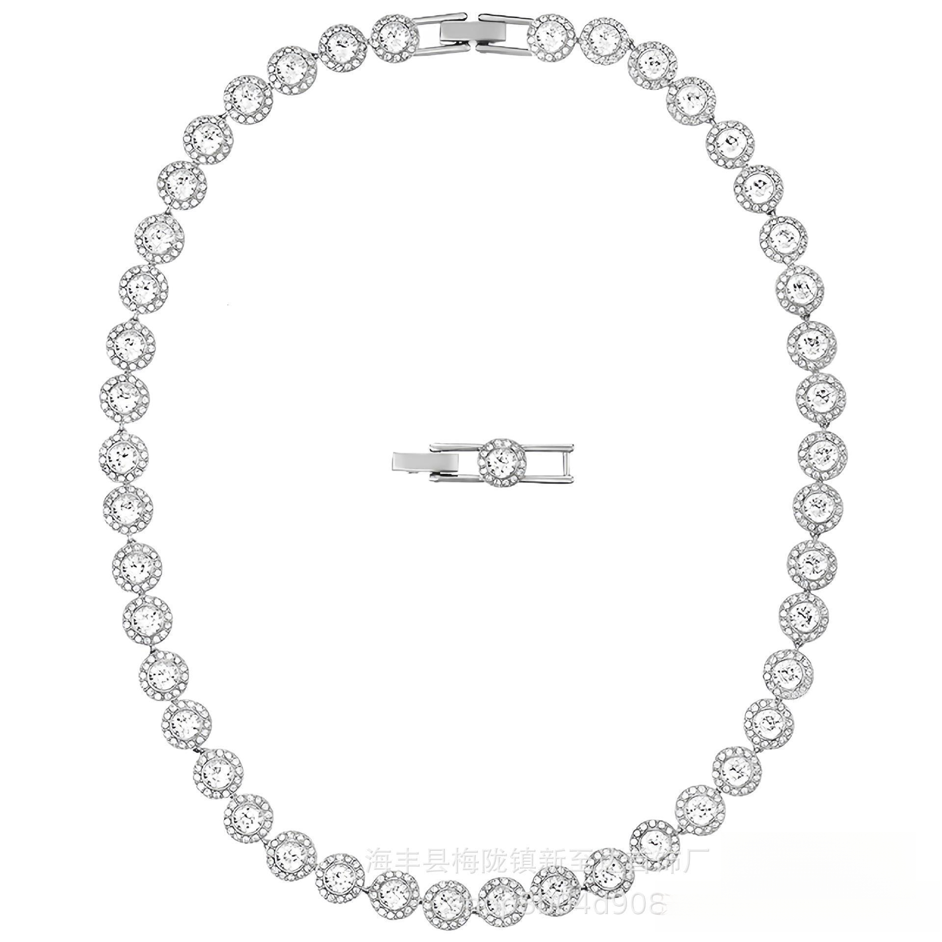 Free Shipping Of Designer Bracelets Shijia Roman Luxury Jewelry Una Series Necklace Set Crystal Inlaid Round Cut Dazzling Charm Bracelet Niche