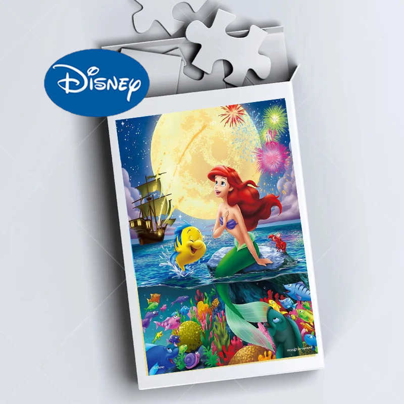 Disney 300/500/1000 Pieces Cartoon Game DIY Wooden Puzzle Mickey Minnie Mouse Model Assembled Jigsaw Puzzle Educational Toys Kids Gifts Z250417