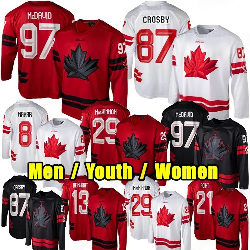 #87 Sidney Crosby Canada 2026 Olympices hockey jersey Connors McDavid Nathan MacKinnon Mitch Marner Macklin Celebrini Adin Hill Schaefer Bedard Cale Makar