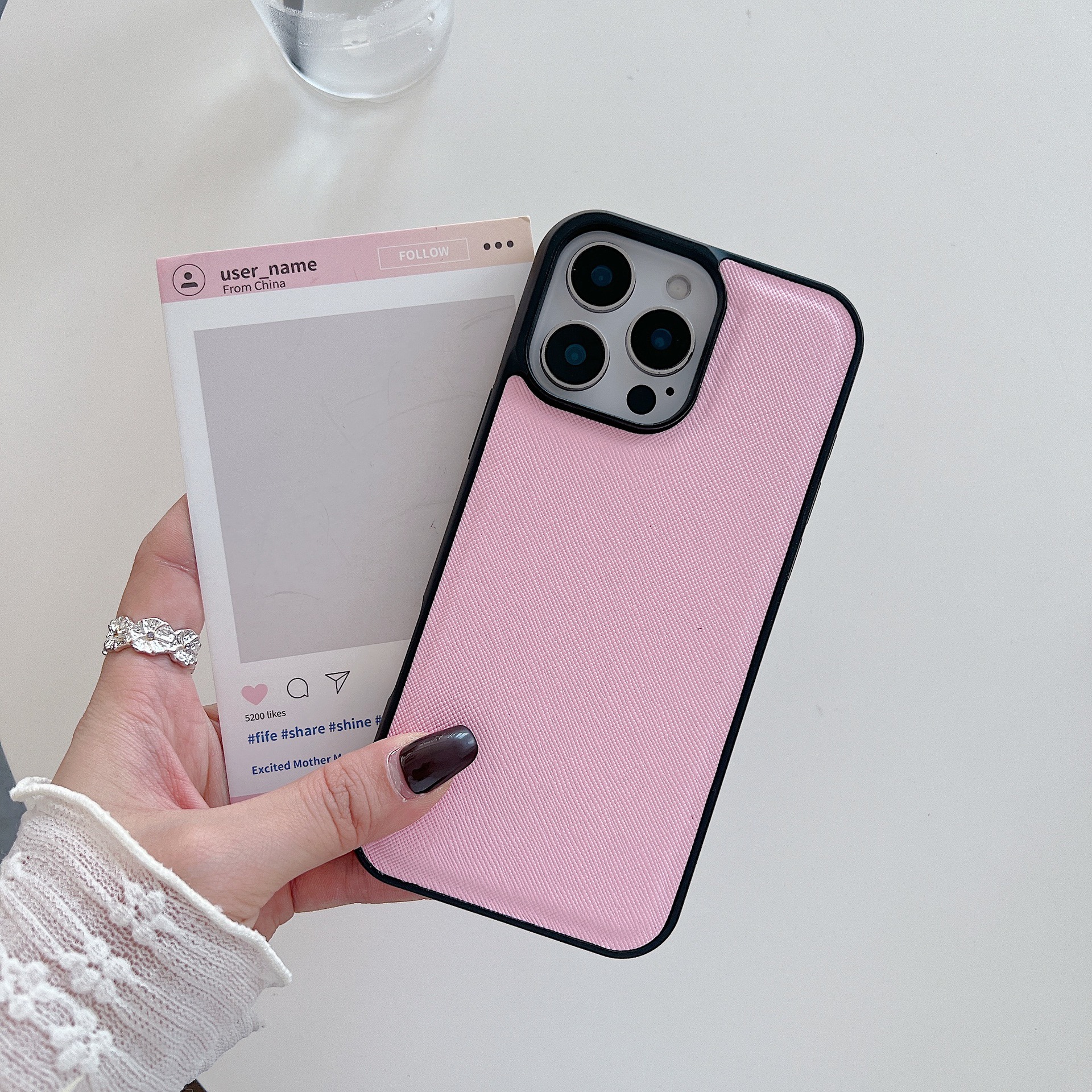 Two-tone Cross Pattern Compatible with iPhone 16 Pro Max Apple 16E Phone Case Full Coverage Anti-drop Protection