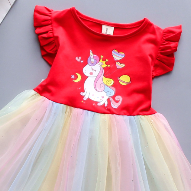 DISNEY kids designer clothes girls dress baby girl cotton dress baby Soft fabric princess dress Cute and gentle style