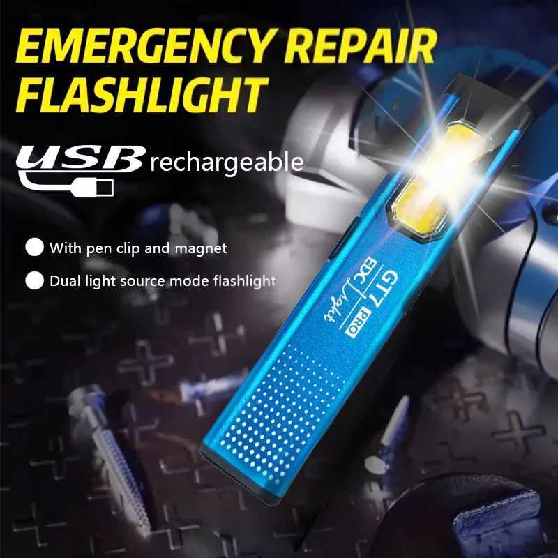 GT7 Tactical Flashlight with 6 Lighting Modes Rechargeable Long Lasting Battery Floodlight for Camping Emergency and Survival M251117