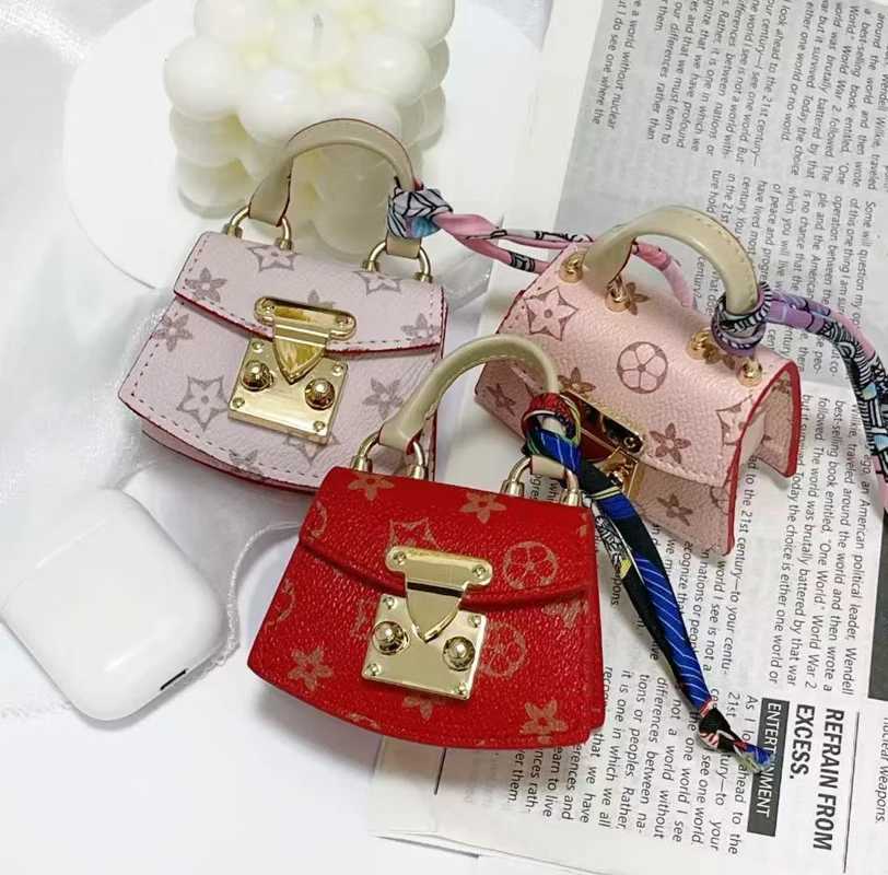 Mini Creative Fan Bag Headphone Bag For Airpods 4 3 2 Pro2 Galaxy Buds 3 3Pro Keychain Bag Fashionable Mini Bag coin PocketW251117