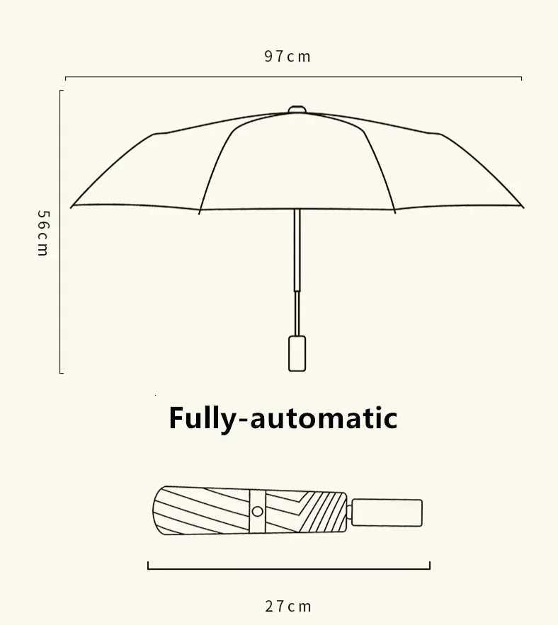 1pc Simple Cartoon Kittens Printed Black And White Automatic Umbrella Sunny And Rainy Dual-use UV Protection Umbrella C251117