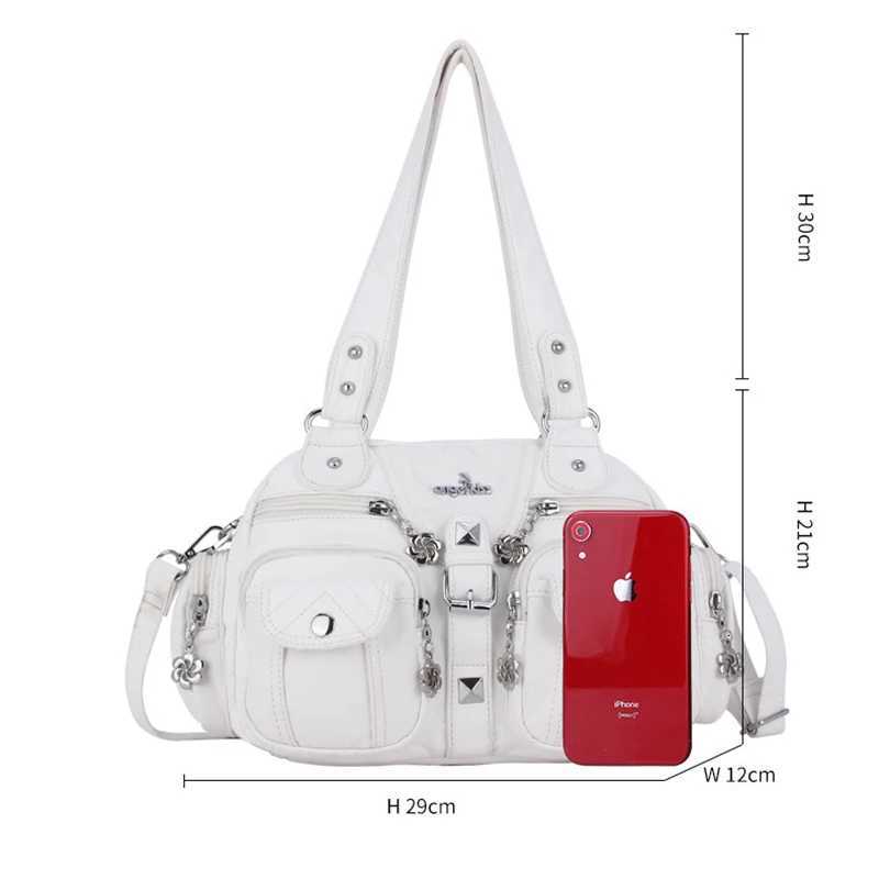 SNAILLADY New Fashion Soft PU Leather Women Handbag Satchel Top Handle Multi-Pockets Brand Design Female Hobo BagW251117