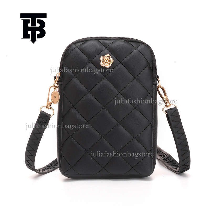 TB BHULAMTE Designer Women's Simple Shoulder Crossbody Bag Luxury Versatile Upright Phone Bag Mini Handbag Diamond Grid Embroidery Thread Zipper 