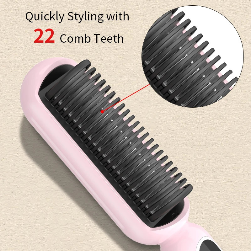 Yiber straightener electric straightening brush built-in Comb Pro salon styling Comb Essential hair straightener 250415