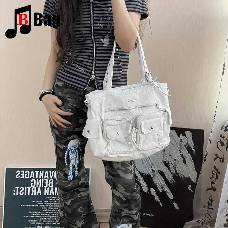 Harajuku Y2K Gothic Womens Girls subculture Handbags Versatile One Shoulder Make old motorcycle bags high-capacity Bag TotesW251115