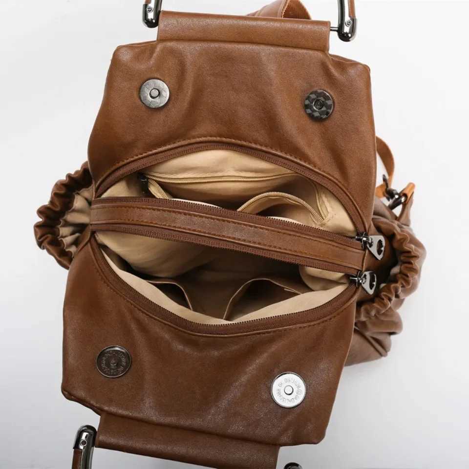 Fashion Backpack for Women Luxury Designer Rucksack Retro Style Ladies Multi-functional Shoulder Bags Teenager Casual Travel SacW251117