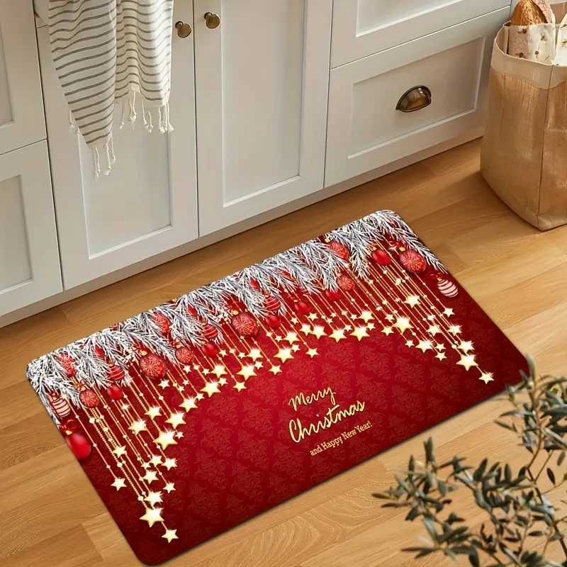Christmas Entrance Doormat Decor Carpet for Living Room Kitchen Hallway Balcony Long Rugs Bedroom Non-slip Doormat Xmas DecorM251117