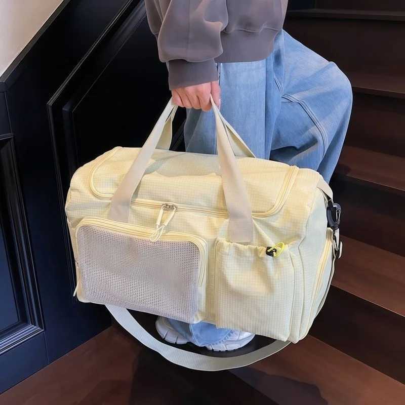 Large Capacity Travel Bag Dry and Wet Separation Gym Bag Short Trip Business Bag Womens Luggage Bag Sport CuteW251115