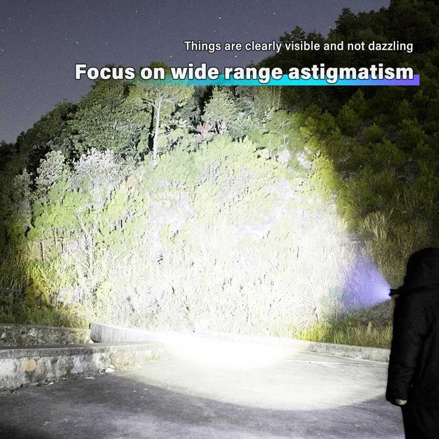 1-10PCS Super Bright LED Flashlight XPE Torch Light With Hook Camping Light USB Rechargeable Zoomable Waterproof Flashlight M251117