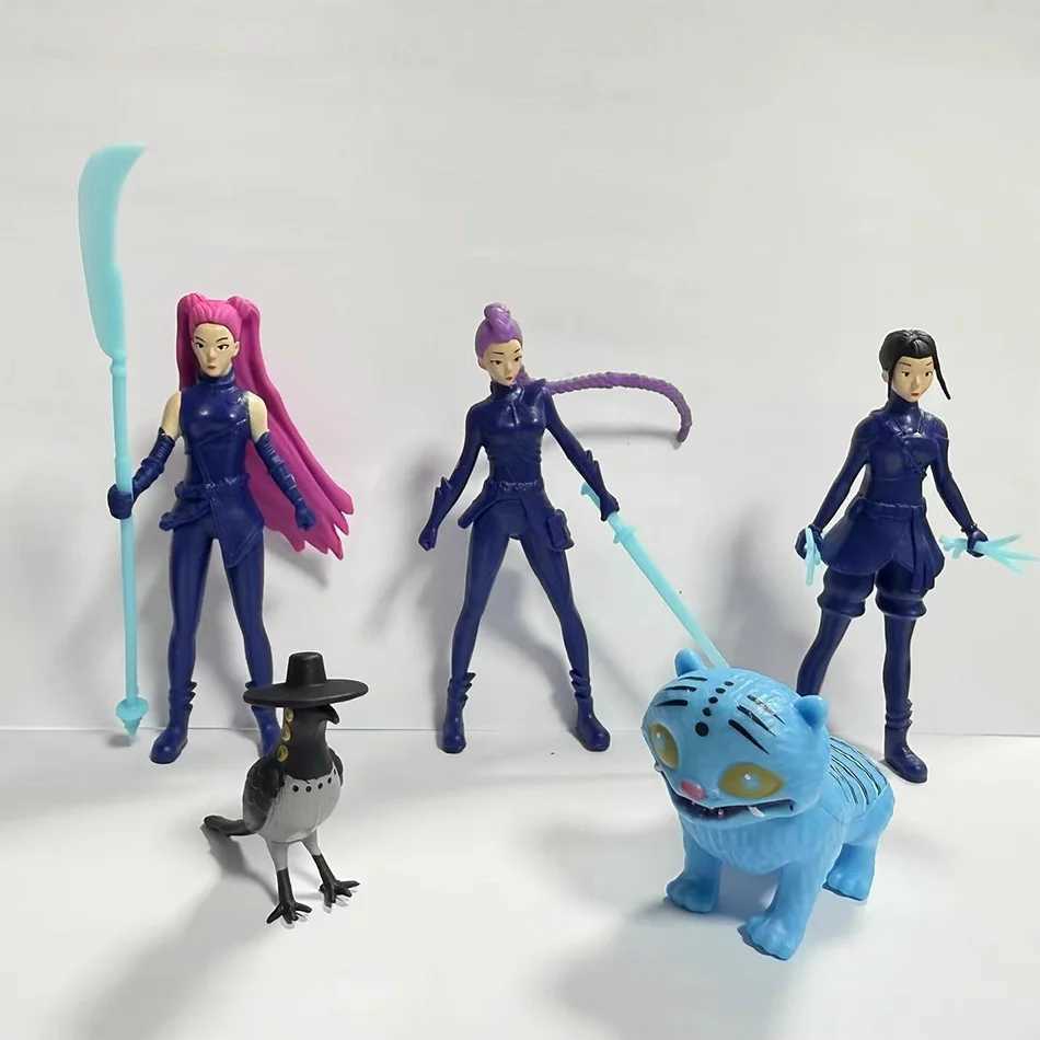 5pcs/Set Kpop Demon Hunters Action Figure Toy Derpys Tiger Rumi Mira Zoey Sussy Figurine Doll For Fans Gift Figurine Toy C251117
