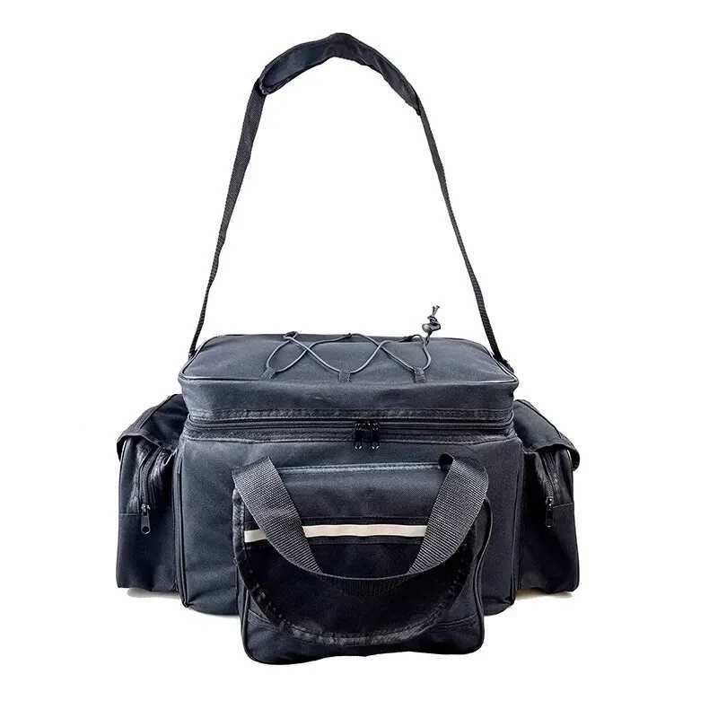 503025cm Waterproof Fishing Bag Nylon Large Capacity Multi-Purpose Fishing Tackle Bag Two-Layer Outdoor Shoulder BagsW251115