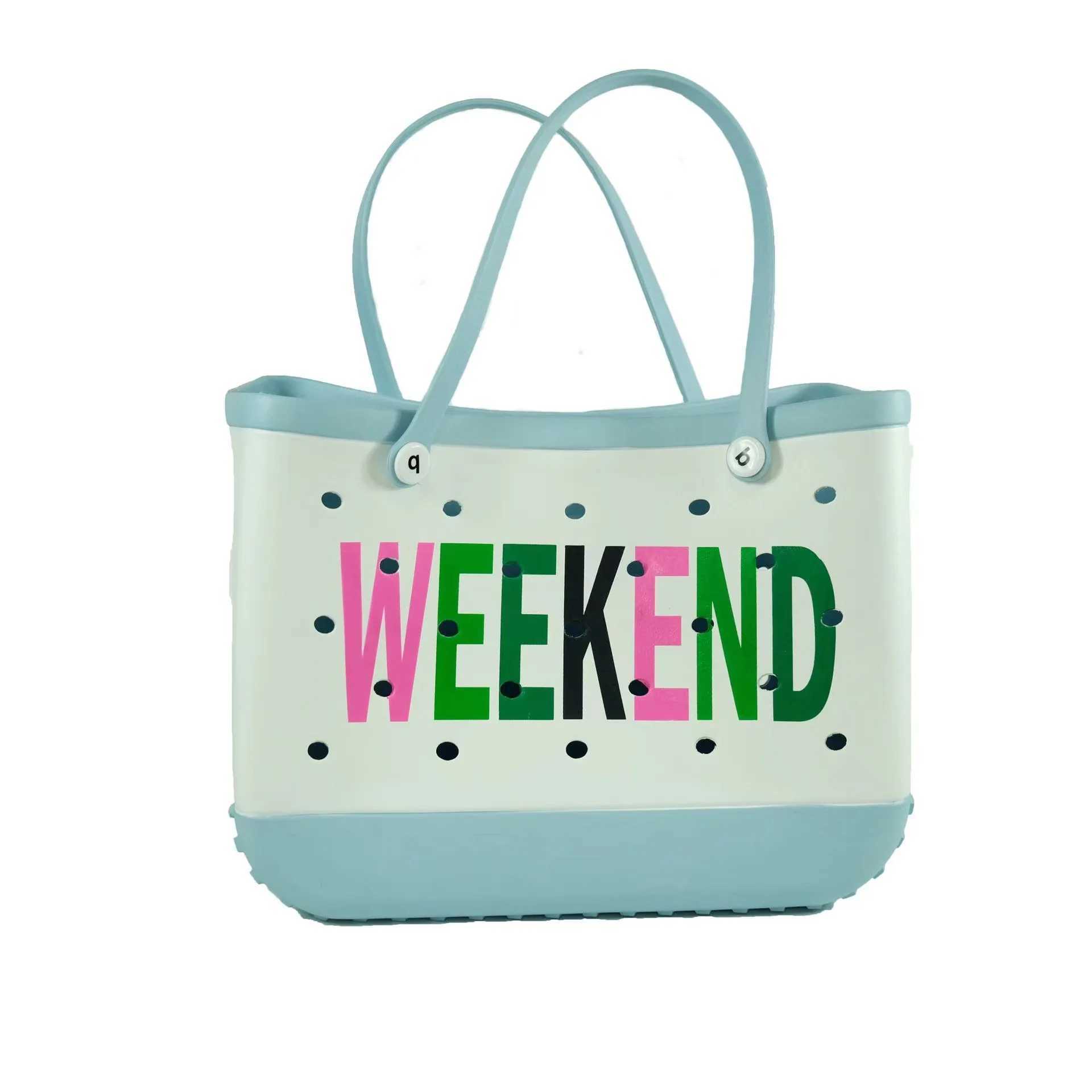 Rubber beach bag waterproof beach bag large outdoor EVA portable travel bag washable handbag for beach sports market w250417