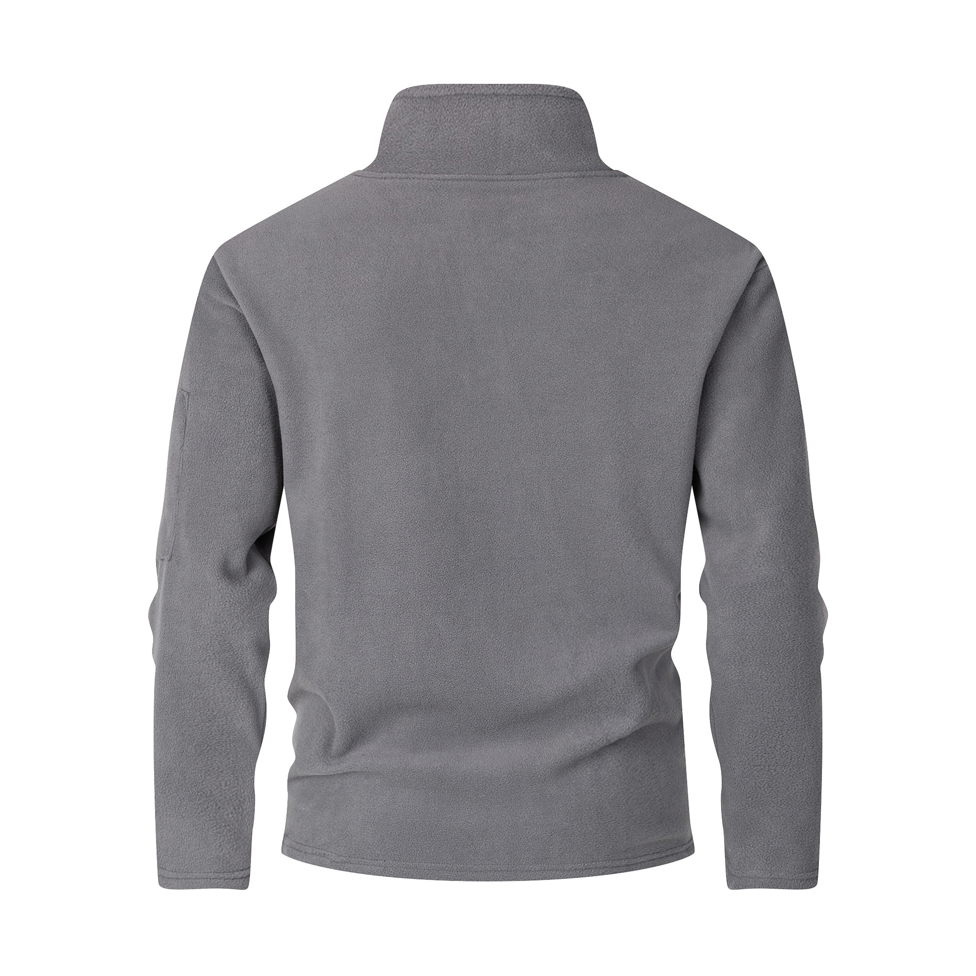 Mens Designer Stand Collar Fleece Pullover - Half-Zip Warm Thickened Casual Sweatshirt, Autumn Winter wear