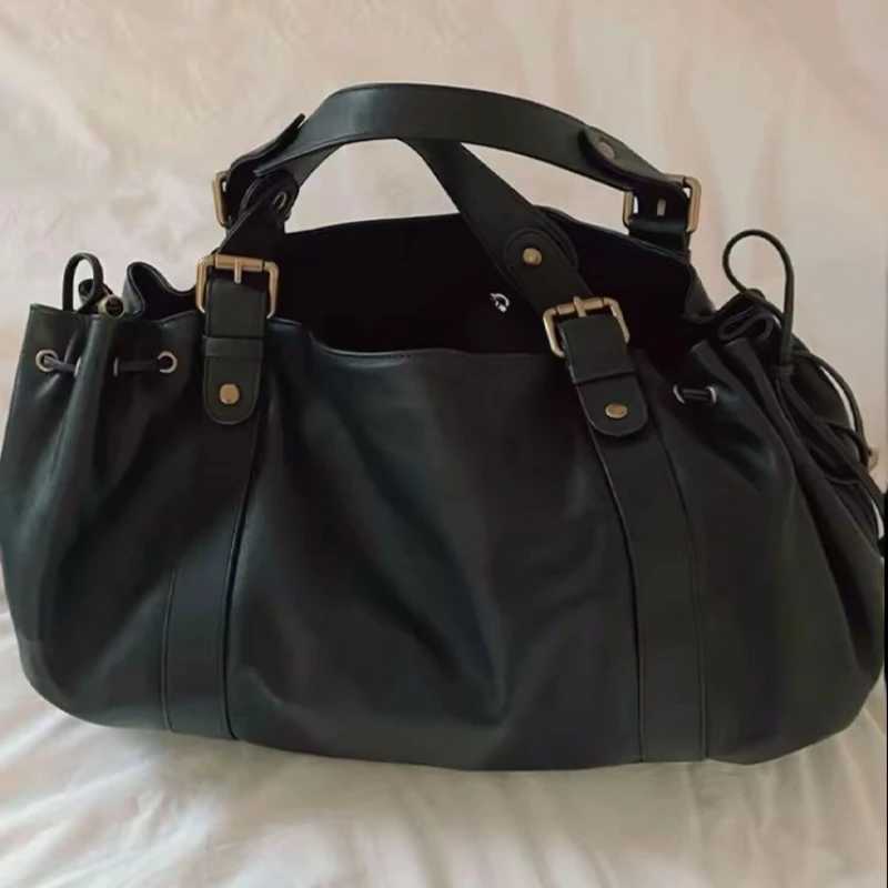 Womens Crossbody Simple Handbag Commuter Shoulder Boston Bag Stylish Versatile Work Bag Soft Polyester Interior Tote BagW251115
