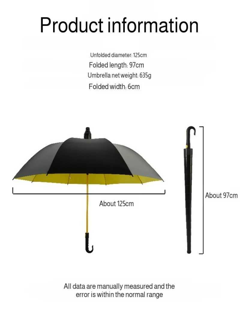 Rainproof and Windproof Umbrella Umbrella Automatically Enlarged Reinforced Sun Umbrella with Long Handle and Straight Pole C251117