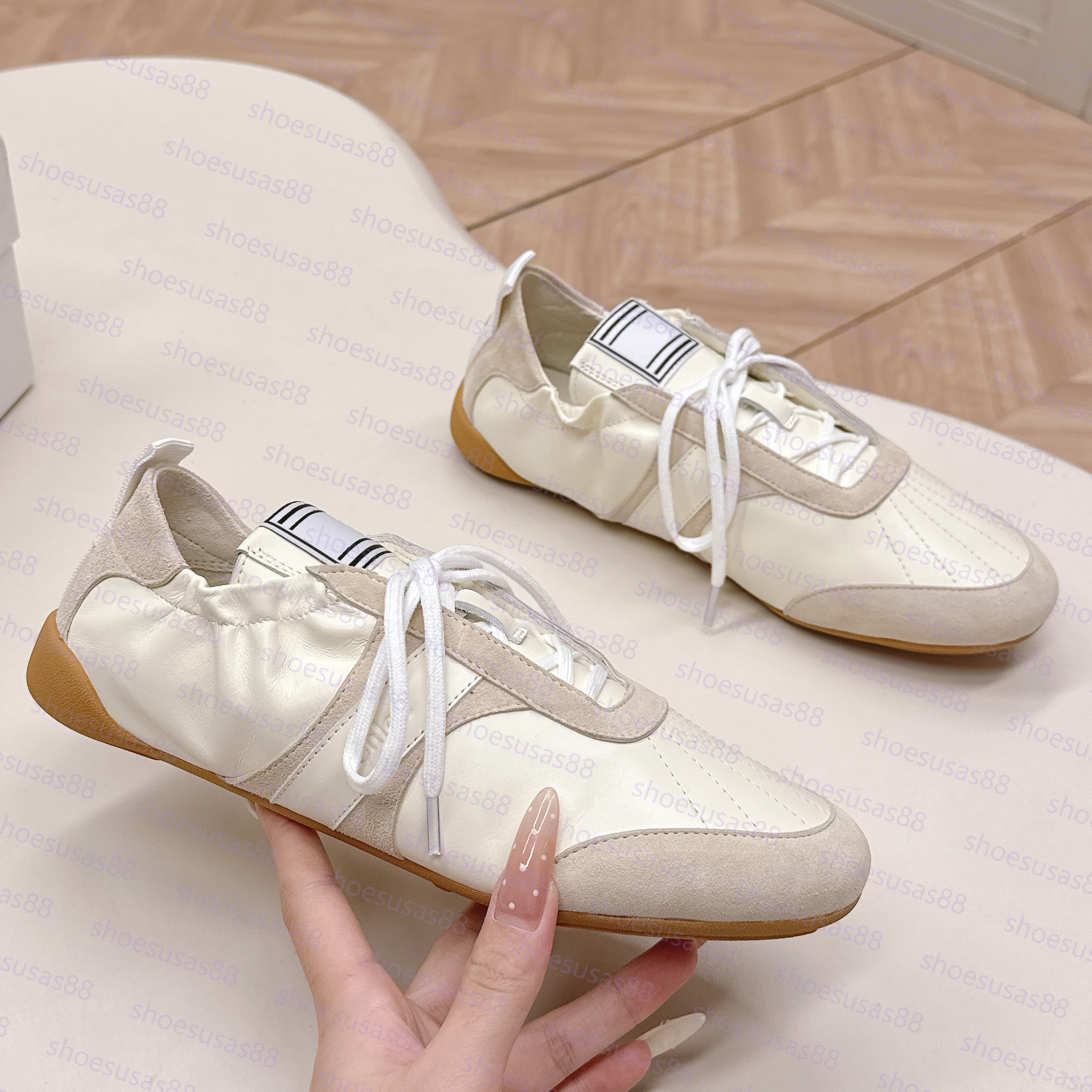 High-Top Sneakers Desginer Casual Shoes Women Kick Sneaker Flat Trainer Ballet Shoe