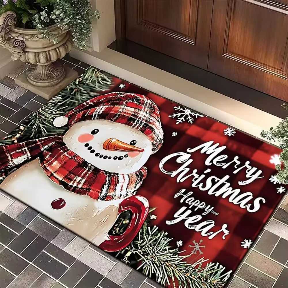 nta Claus Welcome Door Mat Washable Indoor and Outdoor Entrance Mat RV Mat Kitchen Carpet Suitable for Bathroom Kitchen EtcM251117