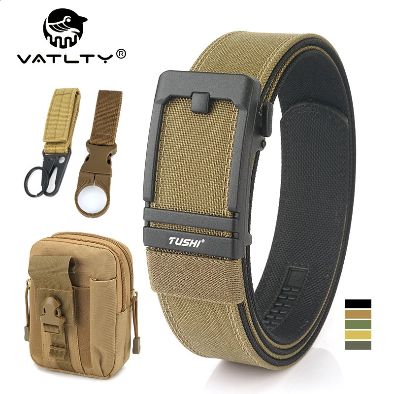 VATLTY Tactical Pistol Airsoft Belt for Men Metal Automatic Buckle Military Belt 1100D Tight Nylon Casual Belt Male Girdle250414
