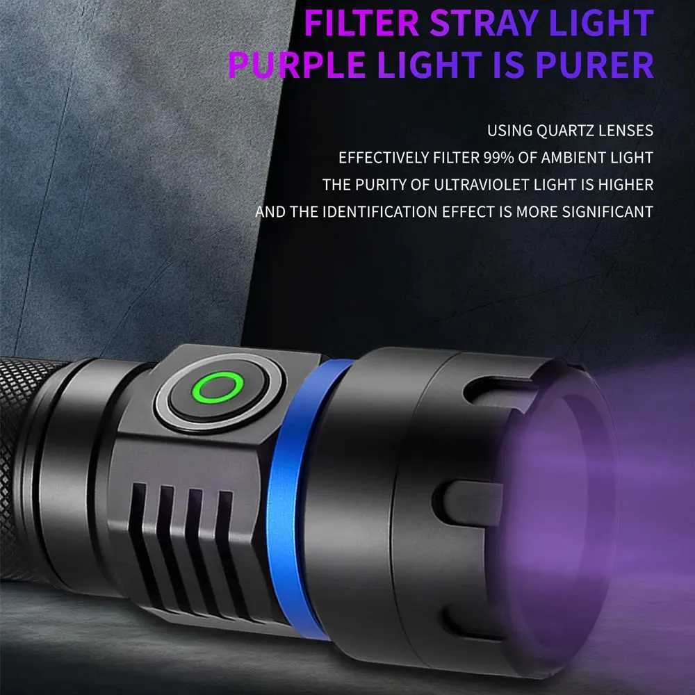 365nm UV Flashlight High Definition HIgh Power and Long Range Professional Grade Beam Best for Professional/Commercial M251117