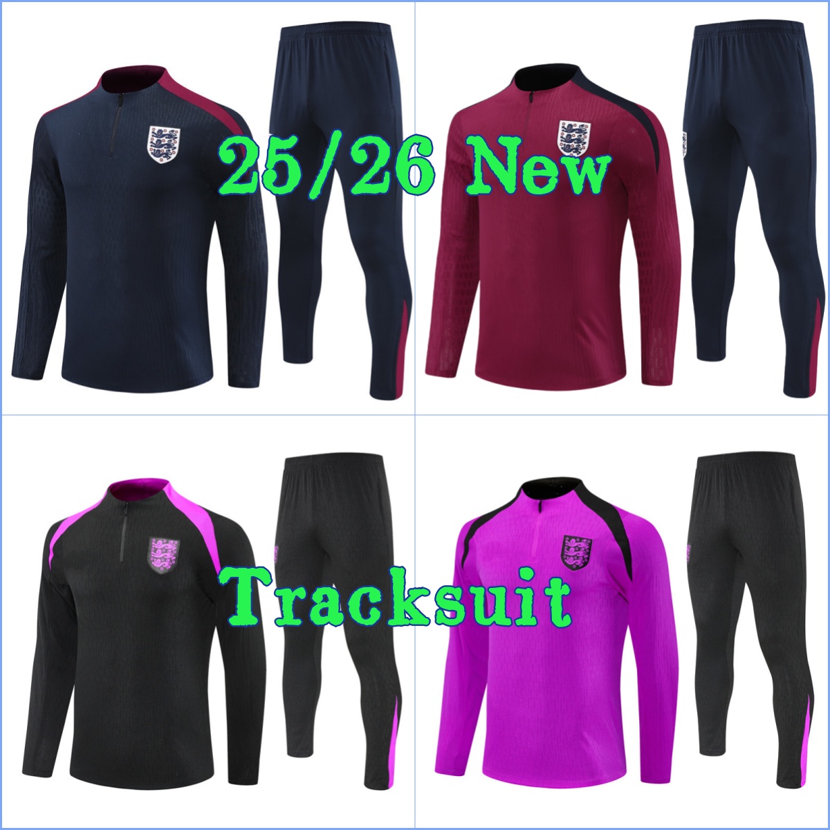 2025 2026 England tracksuit top long training suit long sleeved kit uniform chandal adult sweatshirt Sweater long sleeved tracksuit men kids sets England