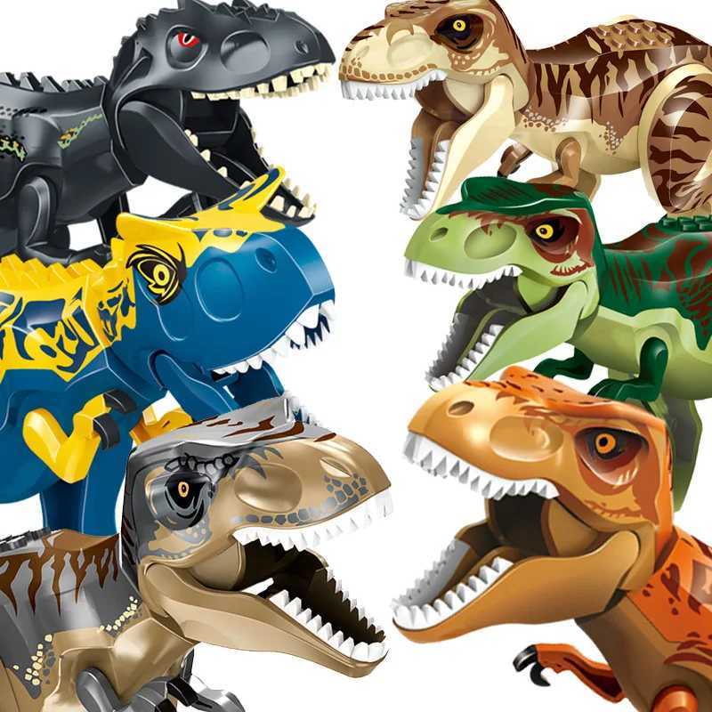 Jurassic Dinosaur World Savage Raptor T-Rex Triceratops Indominus Rex Model Building Blocks Dinosaur Velociraptor Character Building Blocks ToyY250417