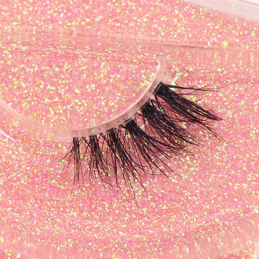 Maquillaje Mink Lashes 3D Half False Eyelash Make Up Lashes Extension Natural short False Cils Clear Band Hand Made Lashes H03T251117