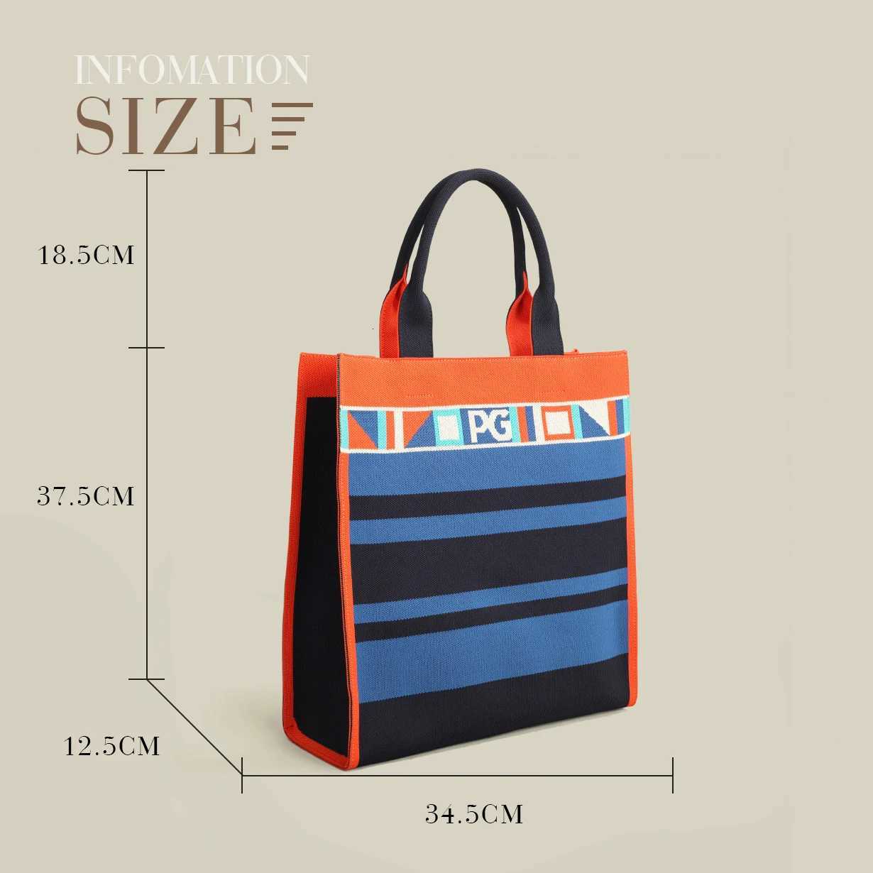 PG PATSY GARIS Unique style design shopping colorful striped handbag fashion shoulder bagW251115
