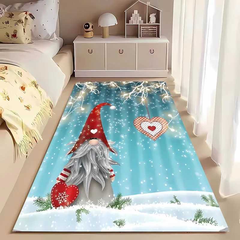 3D HD Printing Warm Christmas Carpet Living Room Rugs Bedroom Sofa Doormat Decor Mat Kid Non-slip Floor Alfombra New Year GiftsM251117