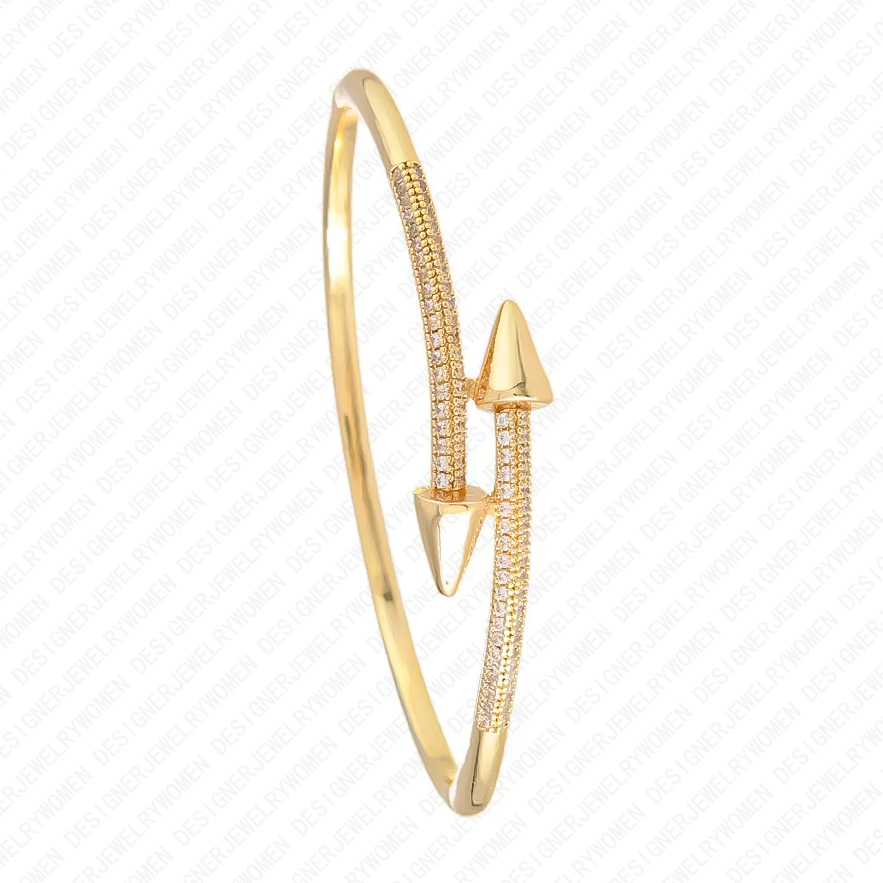 Designer Bracelet Bracelet for Women Classic Gold Open Bangle Diamond Bangles Luxury Jewlery Designer for Women Elegant Timeless Gift Premium Exclusiv