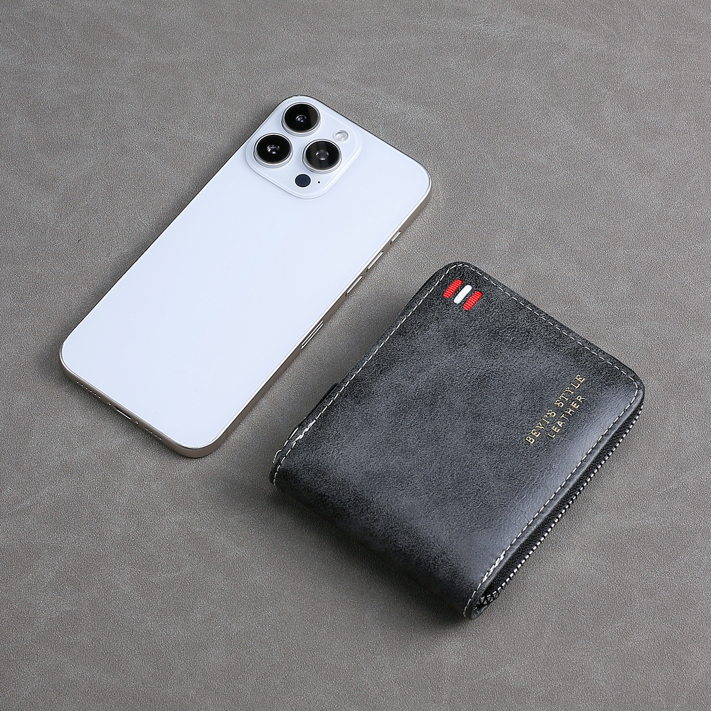 Christmas luxury gift fashionable square bag coin wallet retro zipper short classic men's handsome wallet British style designer wallet