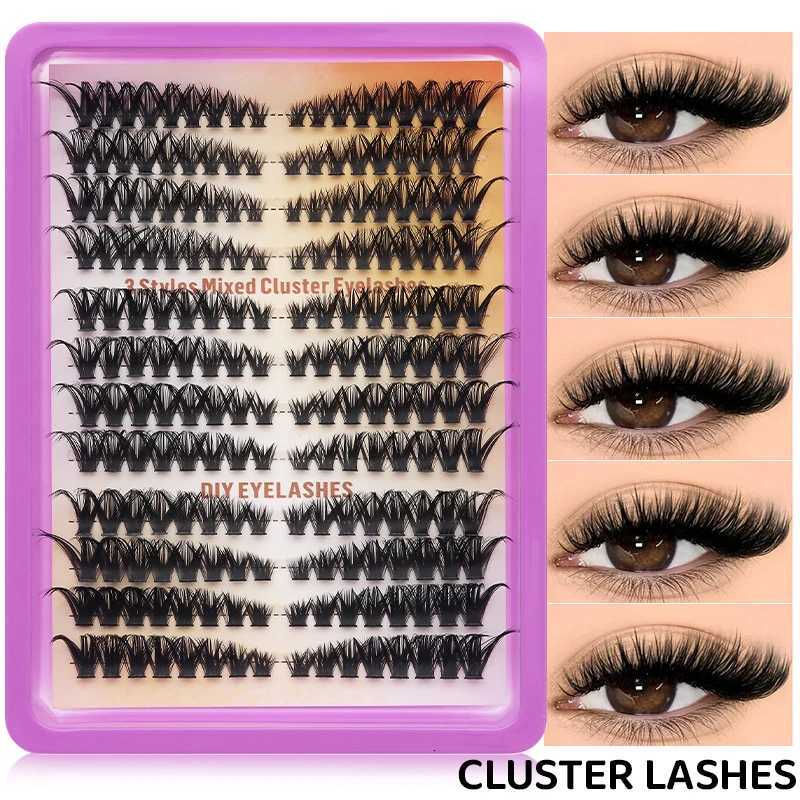 DINGSEN Eyelashes Cluster Soft Individual Lashes Eyelashes Extensions Volume DIY Eyelashes Kit Thick Cluster Eyelash MakeupT251117