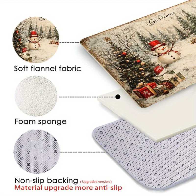 VIKAMA Christmas Carpet Welcome Mat Winter Floor Mat Rug For Bedroom Carpet For Live Room Indoor CarpetM251117