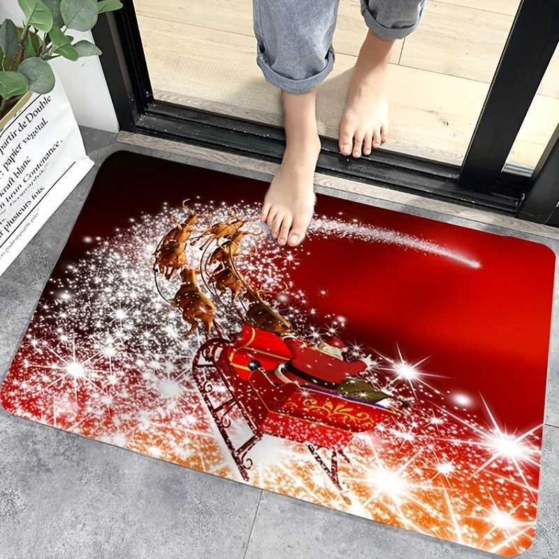 Christmas Floor Mat Entrance Doormat Bedroom Bath Toilet Anti-Slip Carpet 2025 Merry Christmas Decoration for Home New Year GiftM251117