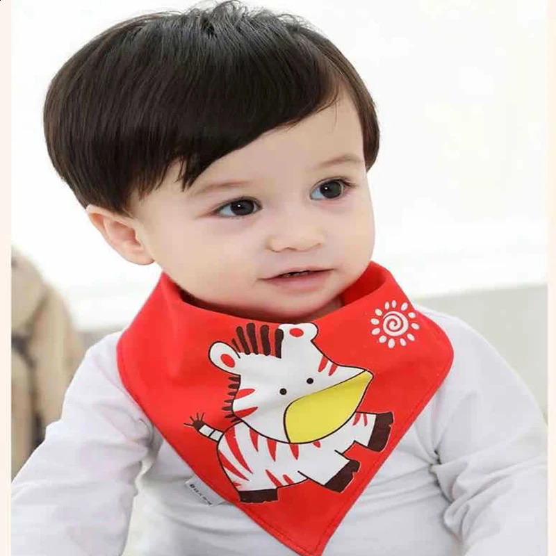5 baby bibs soft cotton slippers cute triangular scarves comfortable and teeth towels Saliva suitable for borns 250414z