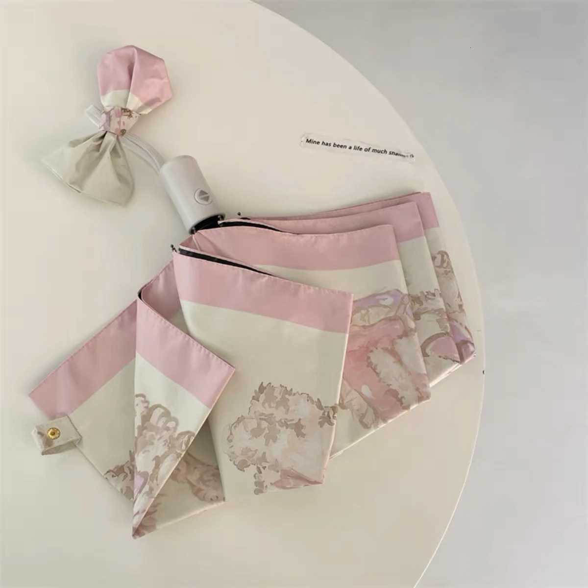 Cute Umbrella Thick Black Glue Fully Automatic Umbrella Rabbit Pink Sunshade for Waterproof Sunproof UV Umbrellas C251117