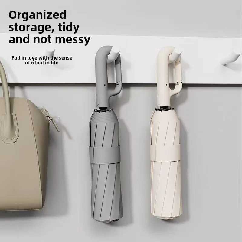 10-Bone Fully Automatic Folding Umbrella Advanced Feeling Sunshine And Dual-Purpose Parasol Extra Large Thickening Reinforcement C251117