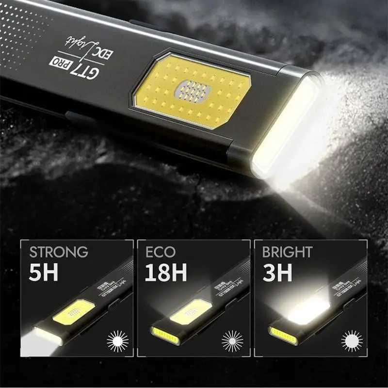 GT7 Tactical Flashlight with 6 Lighting Modes Rechargeable Long Lasting Battery Floodlight for Camping Emergency and Survival M251117