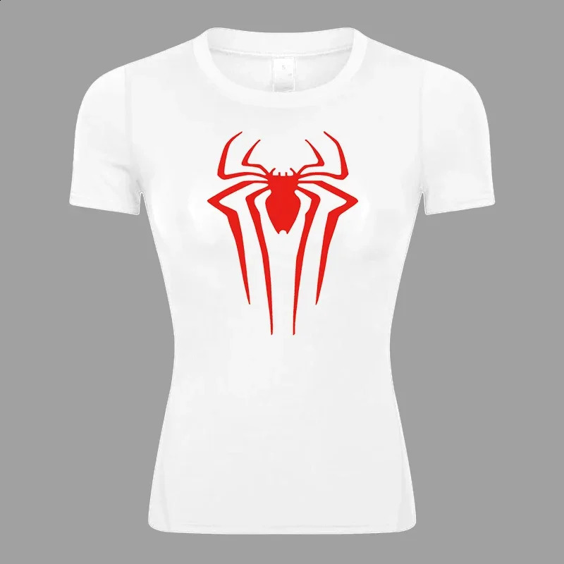 Spider Print womens short sleeved compression shirt running exercise yoga T-shirt T-shirt 250410
