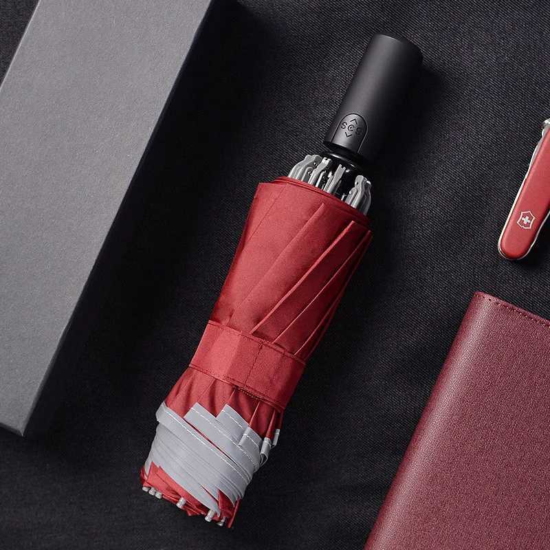 Full Automatic Reverse Folding Umbrella Men Women 130CM Large Windproof UV Sun Umbrella Luxury Portable Car Business Umbrellas C251117