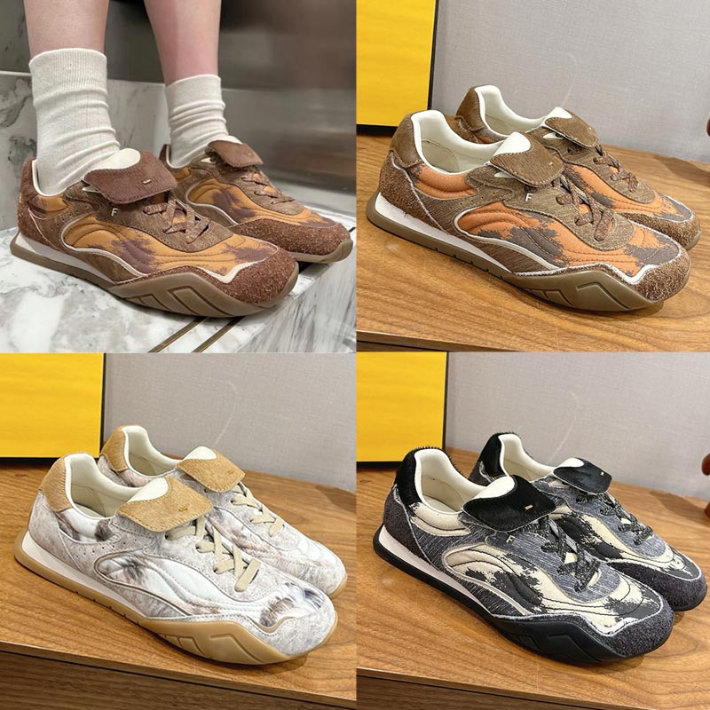 Women Wave Pulse Sneakers Designer Low Top Sports Shoes calf leather upper comfortable sheepskin lining rubber sole luxury womens casual shoes running shoes